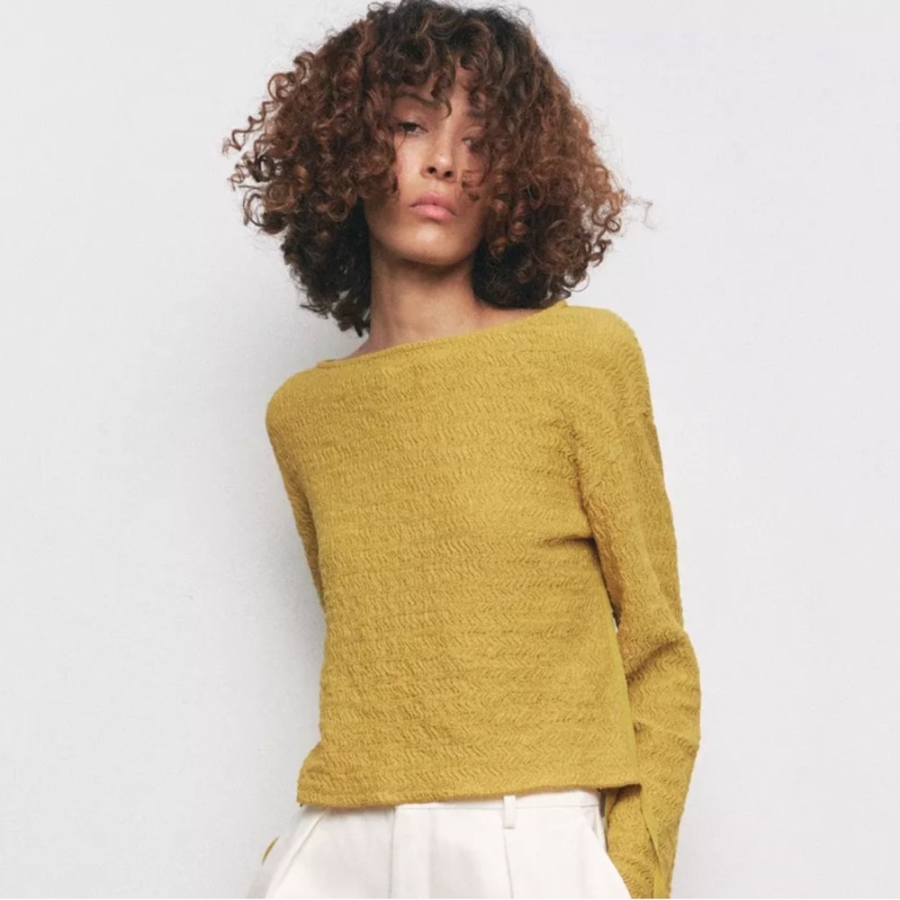 💫 Zara Textured Tie Top 💫 - Picture 1 of 7